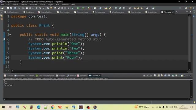 Difference between println() and print() methods | Java Program | Hindi(Hinglish) смотреть онлайн