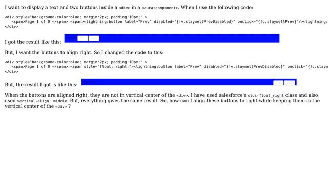 Salesforce: How to align button to right and vertical center inside a division? смотреть онлайн
