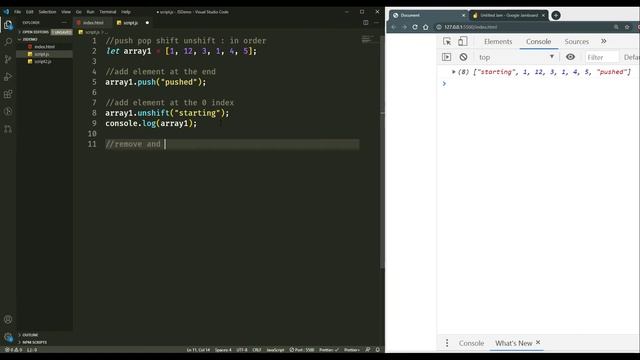 C03 :Add or Remove values to an Array | English & Hindi | Javascript Interviews | for beginners смотреть онлайн