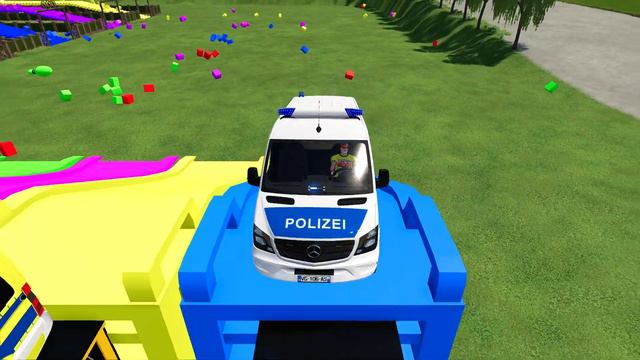 DELIVERING POLICE SEAT LEON & EMERGENCY MERCEDES WITH LIZARD TRUCKS! Farming Simulator 22 смотреть онлайн