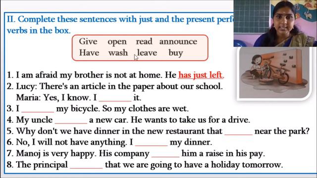 CBSE Grade 8 English Grammar Verb Expressing the present Part 2 смотреть онлайн
