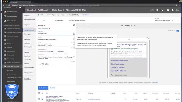 Adwords Final URL Tutorial (Explained)