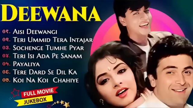 💞Deewana Movie All Songs💞Audio Jukebox❣️Rishi Kapoor💓Divya Bharti💕Shahrukh Khan💛