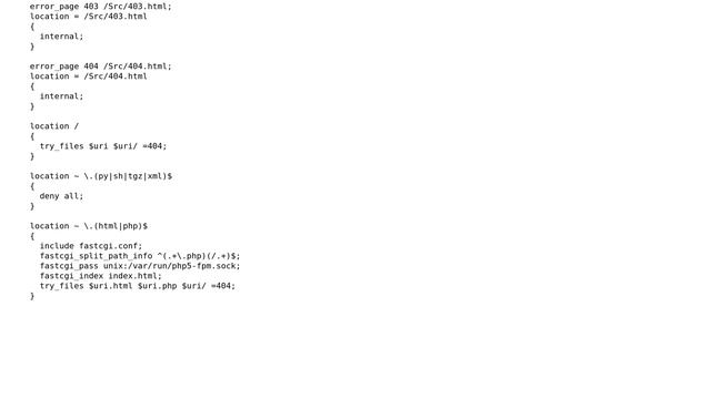 Webmasters: Nginx deny-all fails to execute PHP code in 403.html смотреть онлайн