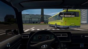 Покатушки на  ВАЗ 2107 - CITY CAR DRIVING с музыкой