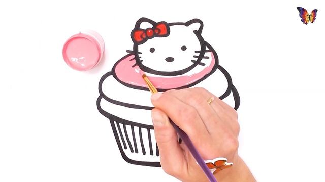 Как нарисовать ПИРОЖНОЕ / мультик раскраска ПИРОЖНОЕ для детей / Раскраски малышам смотреть онлайн