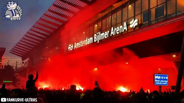 Entrada Ajax Ultras | Ajax Amsterdam - SL Benfica 15.03.2022 | AJAX - BENFICA 0:1