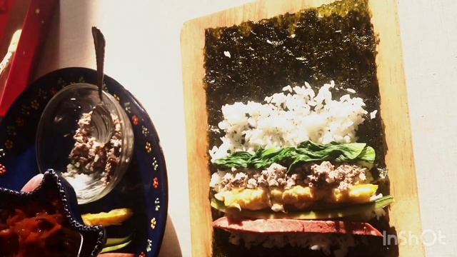(Шаржигнуур шарсан кимбаб) Анхны бичлэг.Kimbap recipe смотреть онлайн