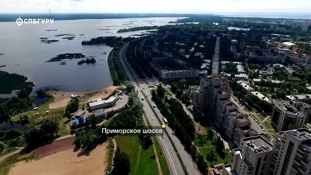 ЖК «Пляж» — аэросъемка СПБГуру. Июль 2017. смотреть онлайн