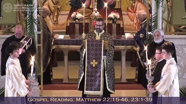 2022-04-18 Greek Orthodox Greek Orthodox Bridegroom Service on Holy Monday Evening смотреть онлайн