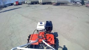 Мотоблок Брайт 135 GE обкатка с телегой