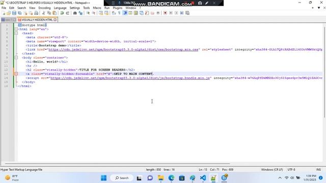 BOOTSTRAP 5 VISUALLY HIDDEN смотреть онлайн