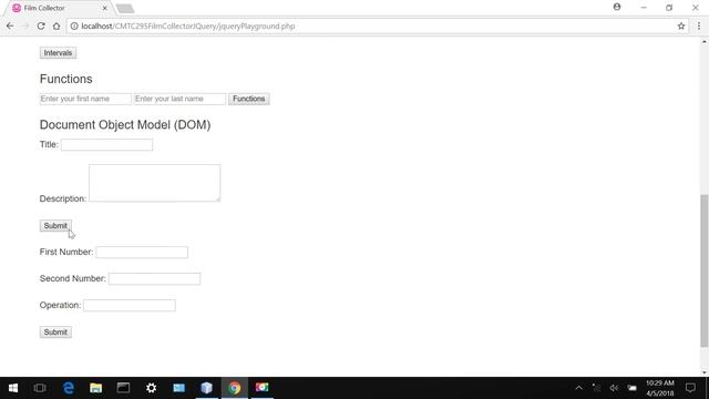 CMTC 295 FilmCollector JQuery Playground 4/5 Part 2 смотреть онлайн