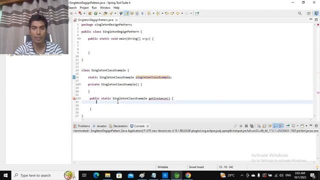 Singleton Design Pattern Example смотреть онлайн