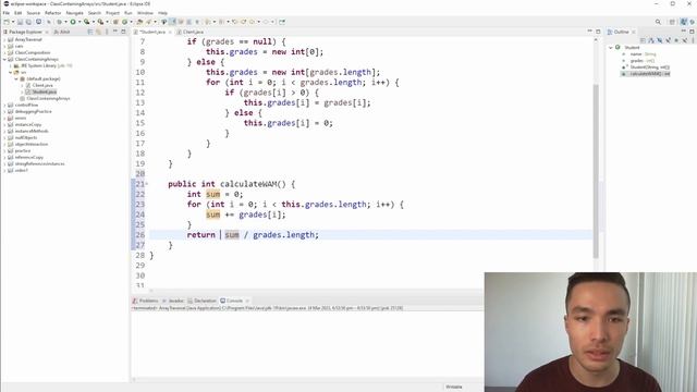 COMP1010 Video 23 - Class Containing An Array смотреть онлайн