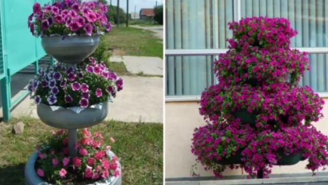 Создаëм вертикальные клумбы своими руками. Красивые идеи для крохотных участков смотреть онлайн