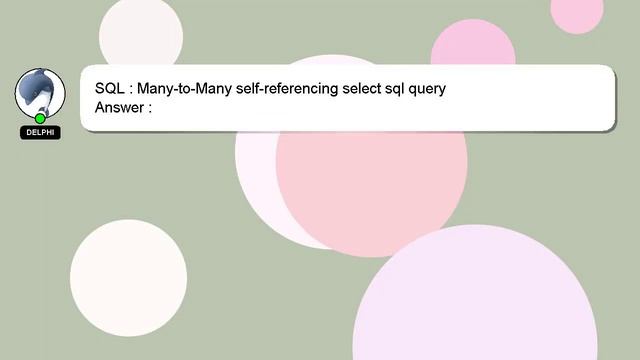 SQL : Many-to-Many self-referencing select sql query смотреть онлайн