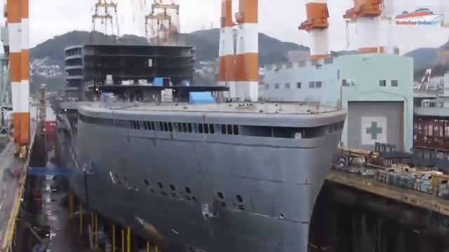Как Собирают Крупнейший круизный лайнер в истории Таймлапс смотреть онлайн