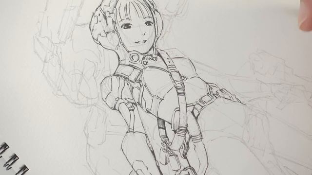 Drawing sketchbook : flying machine　空飛ぶ機械を描く смотреть онлайн