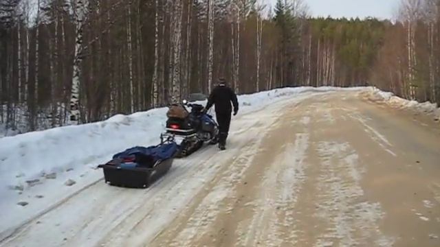 Снегоход, бережем склизы))). смотреть онлайн