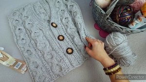ЖИЛЕТ НА ПУГОВИЦАХ ИЗ ТОЛСТОЙ ПРЯЖИ. КАК КРАСИВО ОФОРМИЛА ПЛЕЧИ