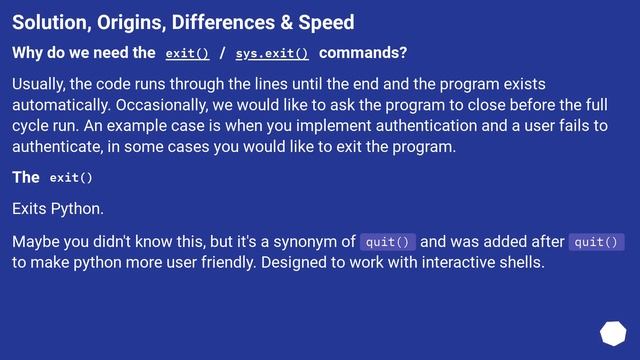 Difference between exit() and sys.exit() in Python смотреть онлайн