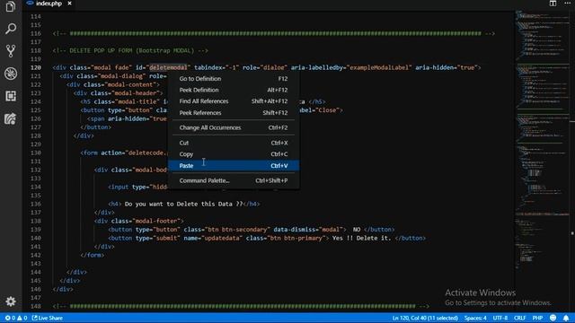 PHP CRUD: Bootstrap Modal: Delete Data from Database in PHP смотреть онлайн