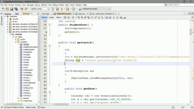Lecture# 10 Student Registration Get Auto ID Part-6|Java Netbeans Project Tutorials смотреть онлайн