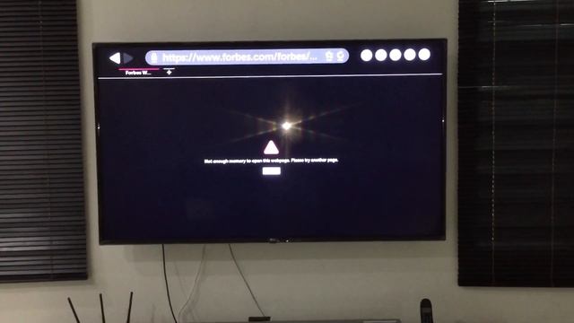 LG “smart” TV not enough memory to open a web page. смотреть онлайн
