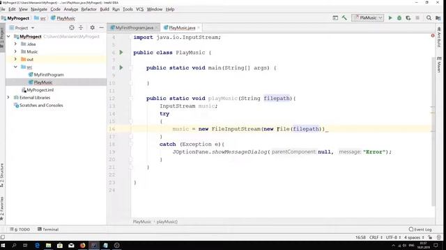 Java - урок 6.5 (Пошалим music in Java - FileInputStream + AudioSream) смотреть онлайн