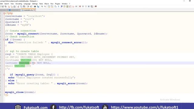 Php SelectDB Create Table смотреть онлайн