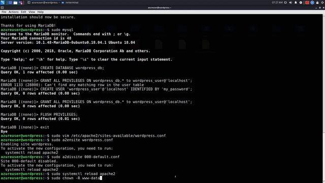 How to Install WordPress on Ubuntu in Azure using Apache Web Server, Mariadb, Lets Encrypt, ProFTPd смотреть онлайн