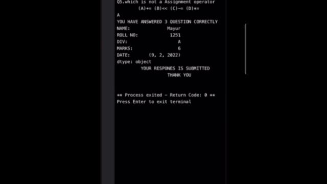 FE PBL STUDENT UNIT TEST PROGRAM ON PYTHON смотреть онлайн
