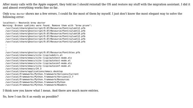 Apple: How can I `brew prune` multiple entries? смотреть онлайн