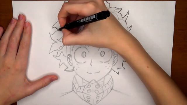 IZUKU MIDORIYA | My Hero Academia | Как нарисовать Изуку Мидорию из аниме "Моя геройская академия"? смотреть онлайн
