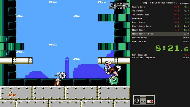 Chip 'n Dale Rescue Rangers 2 (Any% One Player in 16:52) смотреть онлайн