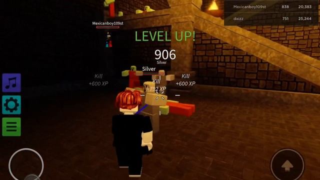Testing out blue mini gun in roblox Zombie Rush смотреть онлайн