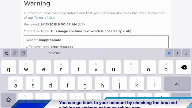 How to go to roblox warning page without actually getting a warning! (Does not work) смотреть онлайн