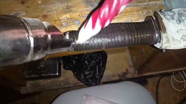 Пропитка ручки ножа из наборной кожи воском(увидел сделал)