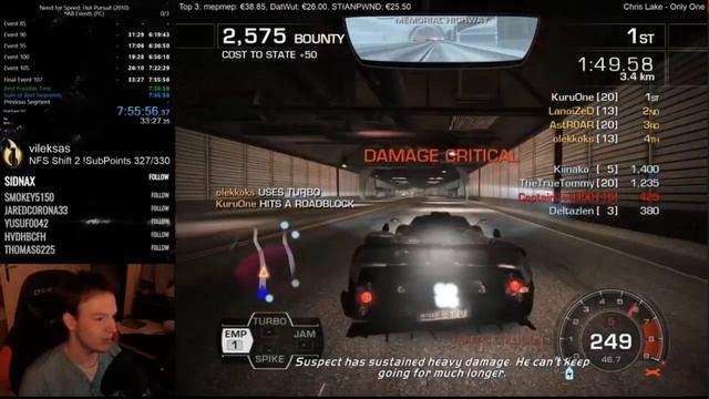 Speedrunner VS Twitch | Destroyed in Hot Pursuit Multiplayer смотреть онлайн