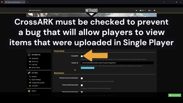 How to prevent single player or other server downloads on your Nitrado Ark server (2023) смотреть онлайн