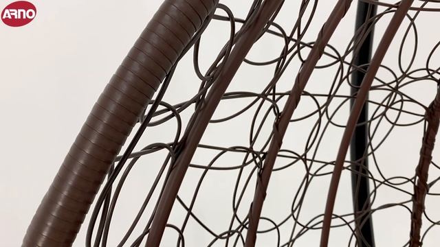 Кресло-кокон подвесное двухместное (коричневая подушка + коричневый каркас) смотреть онлайн