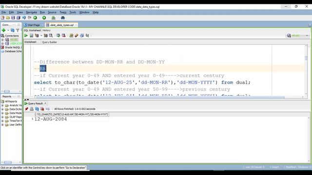 4- Oracle data types part 3 date data type بيانات التاريخ في اوراكل смотреть онлайн