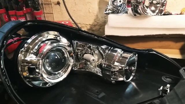 Порше Каен тюнинг фар, покраска, замена линз OLLO 3 дюйма, d2s. Автолайт автосвет автоэлектрик смотреть онлайн