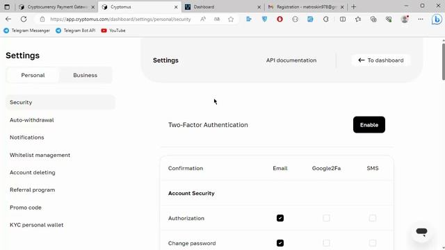 Прием платежей криптовалютой на сайте с Cryptomus