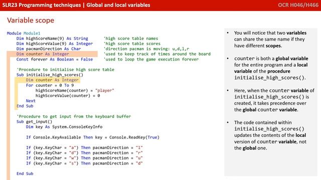 135. OCR A Level (H046-H446) SLR23 - 2.2 Global & local variables смотреть онлайн