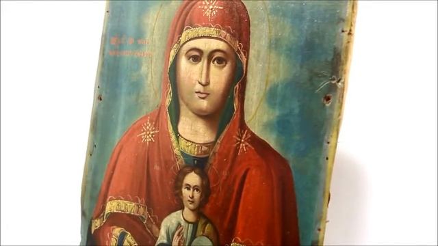 Икона старинная Пресвятой Богородицы Живоносный Источник. DR0186 смотреть онлайн