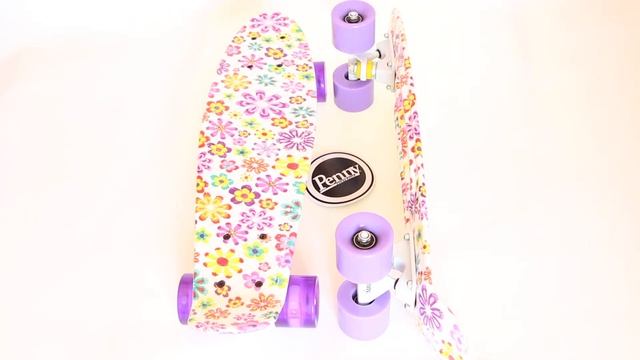 Скейт Пенни Борд Print, Penny Board Original 22 c Рисунком Цветочки смотреть онлайн