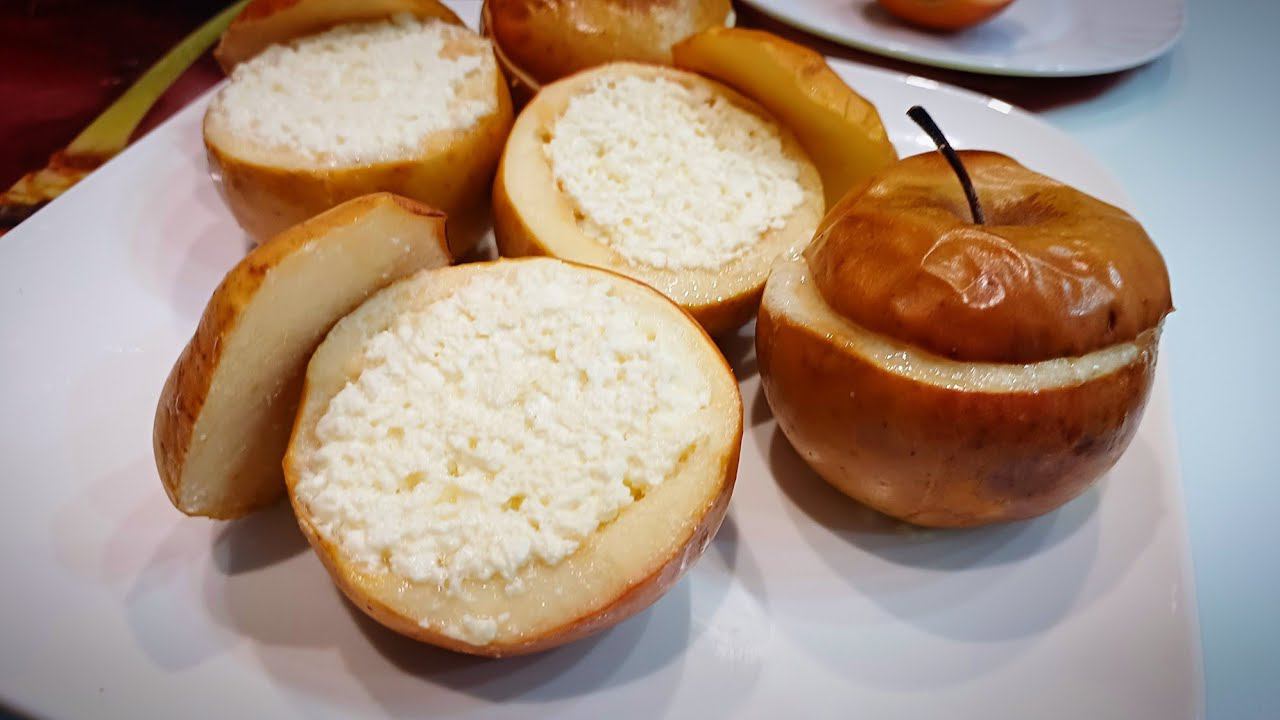 Печёные яблоки с ароматной начинкой. Вкусный десерт. Можно даже на диете! смотреть онлайн