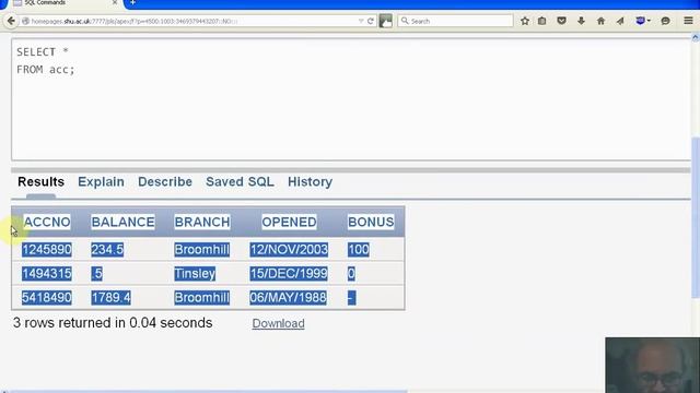 SQL1 - using select; choosing your columns; distinct rows. смотреть онлайн